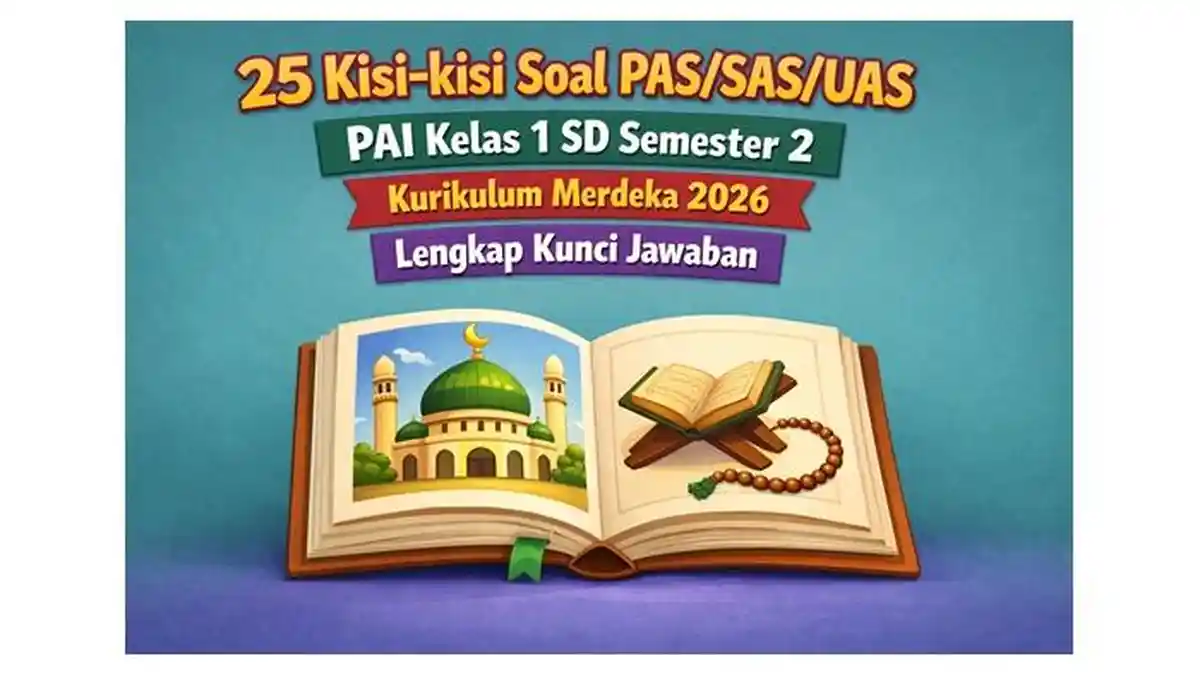 25 Kisi-kisi Soal PAS SAS UAS PAI Kelas 1 SD Semester 2 Kurikulum