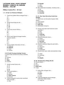 Latihan Soal Pai Kelas 1 PDF