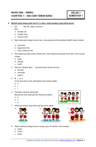 Kumpulan Soal Kelas 1 SD Semester 1 Kurikulum 2013 Kurikulum