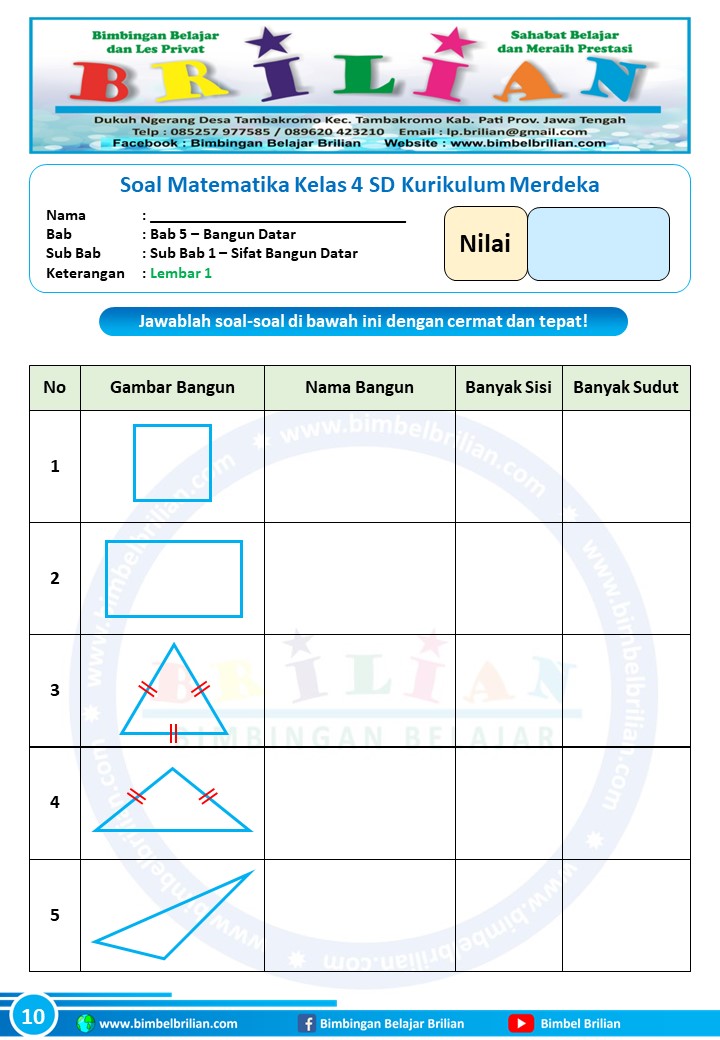 5 Contoh Soal Geometri Kelas 4 yang Wajib Dikuasai Siswa di Tahun 2026