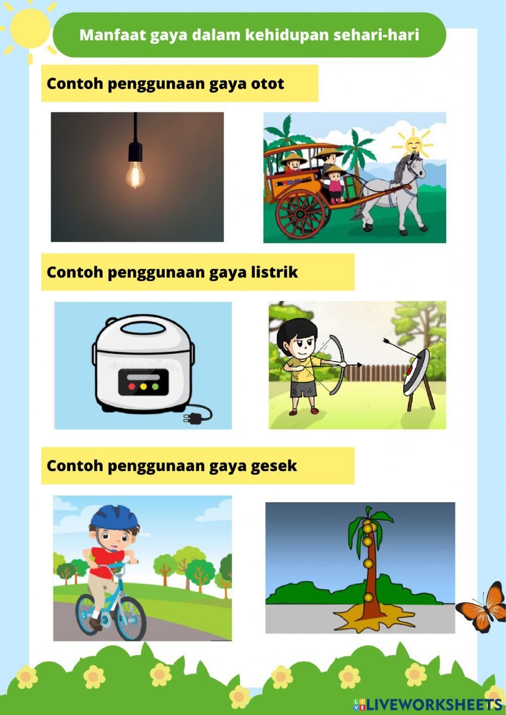 Lkpd Materi Gaya Kelas 4 Tema 7 free online exercise Mind puzzles