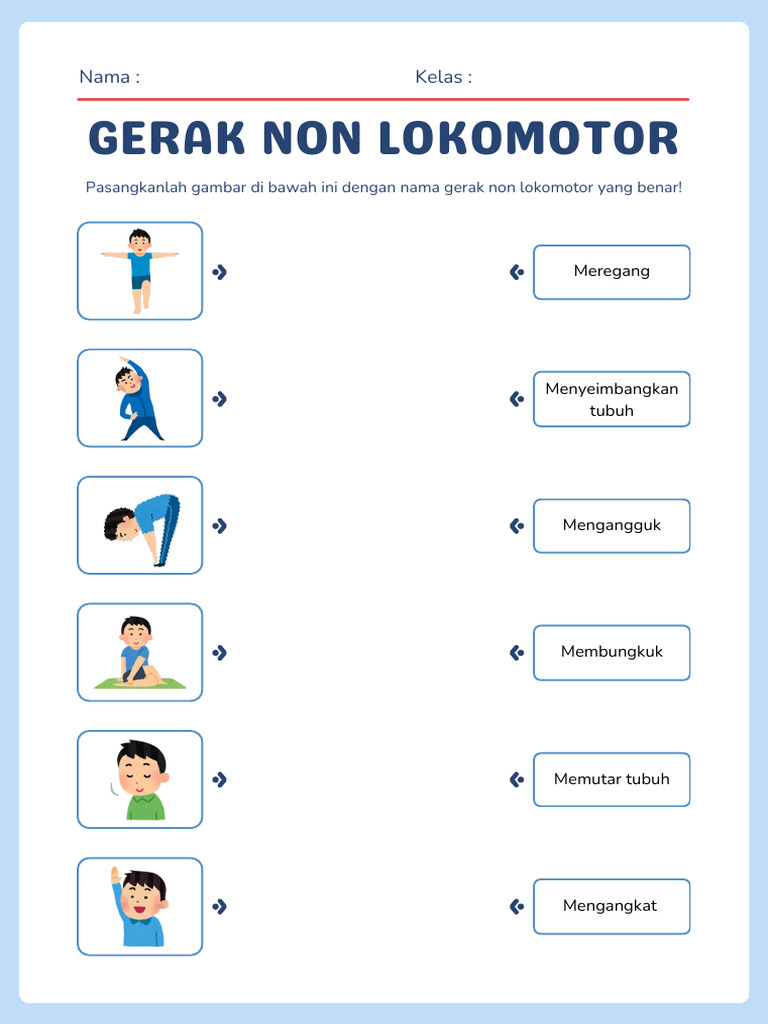Gambar Gerak Non Lokomotor PJOK PDF