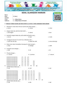 Soal K13 Kelas 2 SD Tema 1 Subtema 1 Hidup Rukun Di Rumah Dan Kunci