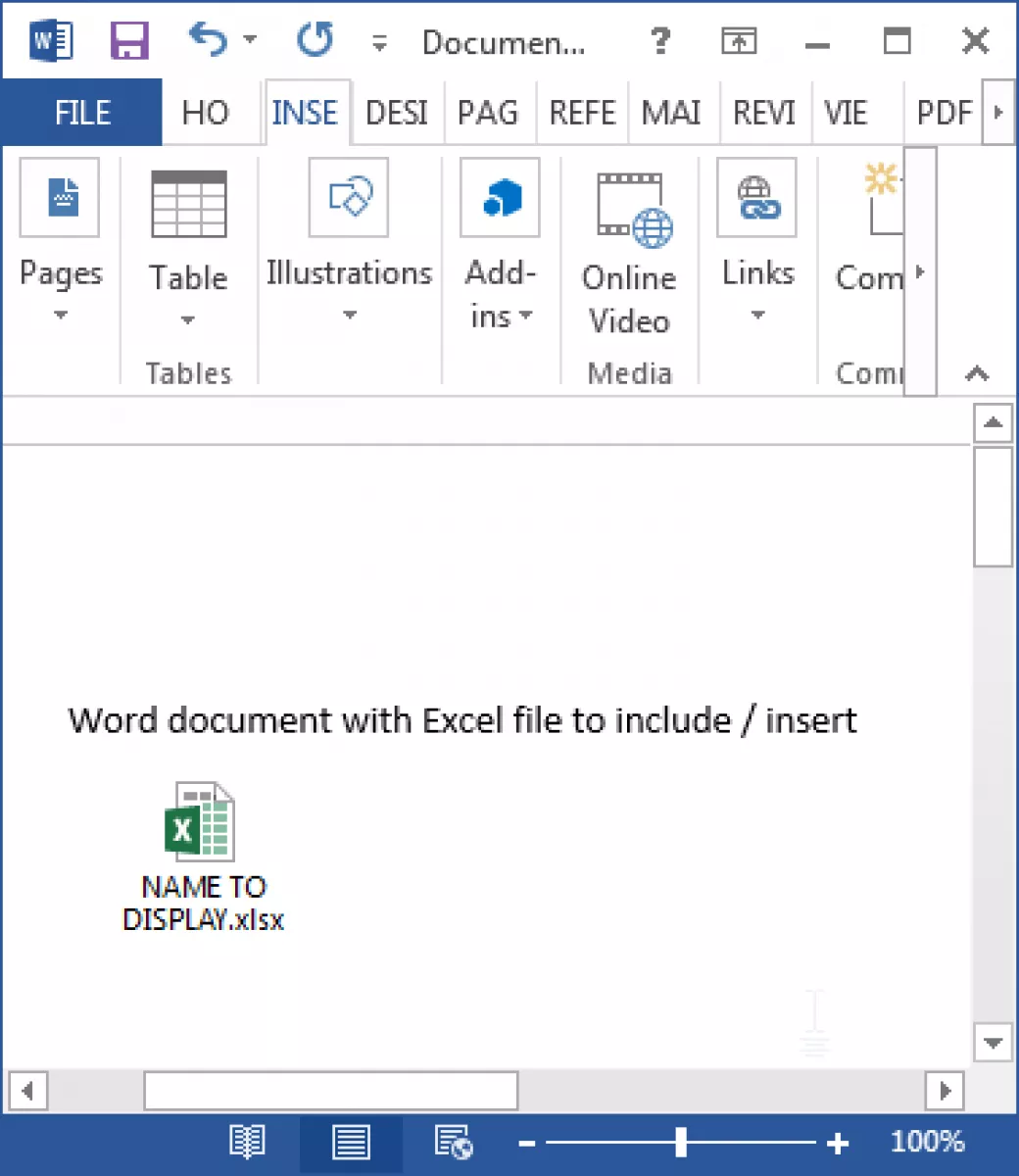 How To Insert Excel File In Word