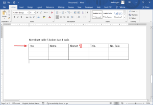 Cara Membuat Mengatur Tabel di Word Tutorial Pemula TTC