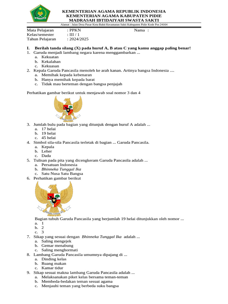 7 Rahasia Contoh Soal PKN Nasionalisme SD Kelas 3 Semester 2 Wajib Diketahui Sebelum Ujian