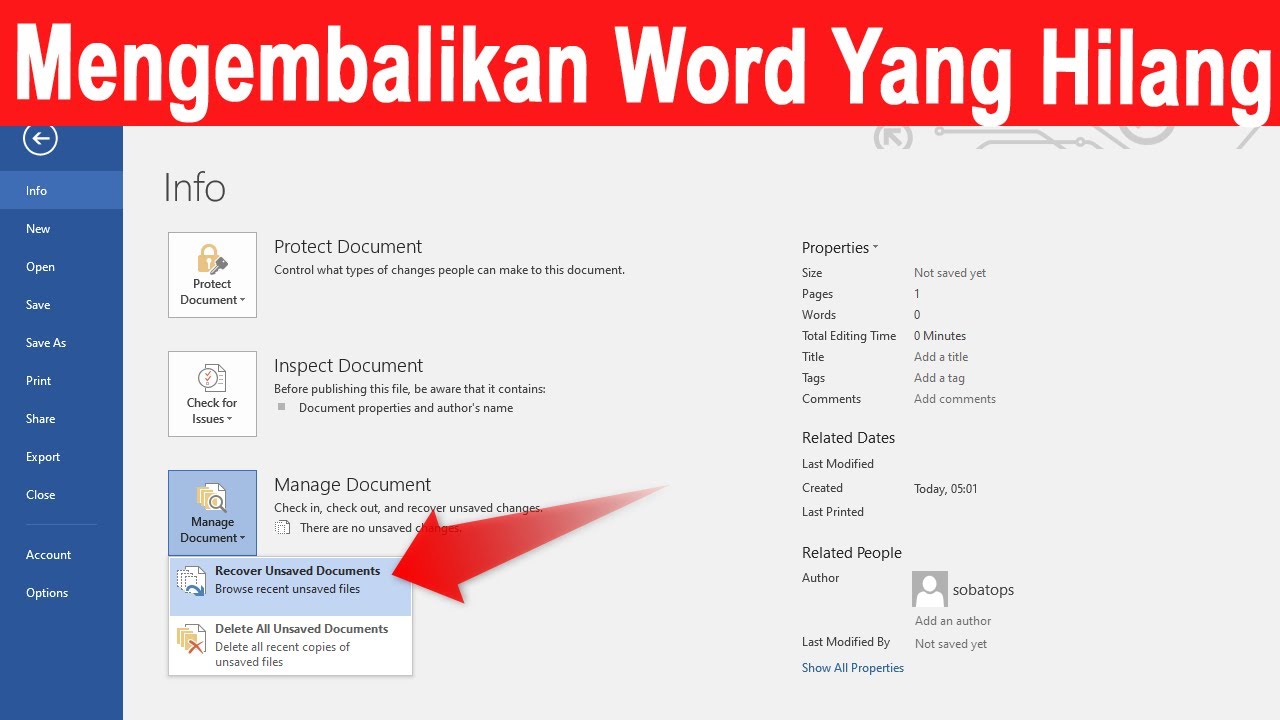 Cara Mengembalikan Microsoft Word yang Hilang di Laptop - YouTube