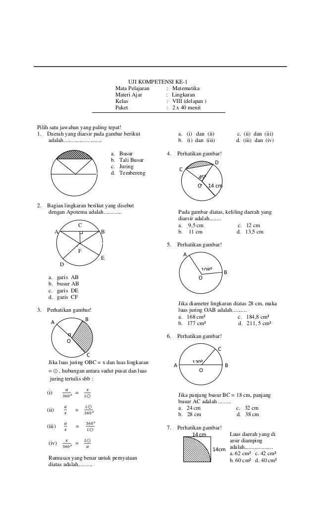 Soal Matematika Lingkaran Dalchaebi