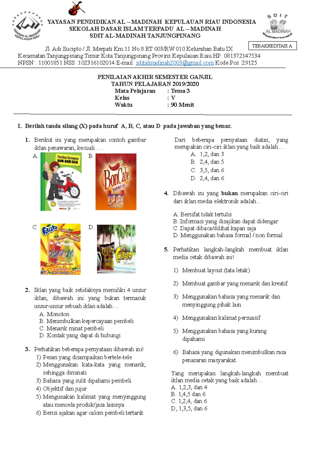 Rahasia Skor Sempurna Kerjakan Soal Tema 3 Kelas 5 SD Agar Nilai Langsung Melonjak Rahasia Skor Sempurna Kerjakan Soal Tema 3 Kelas 5 SD Agar Nilai Langsung Melonjak